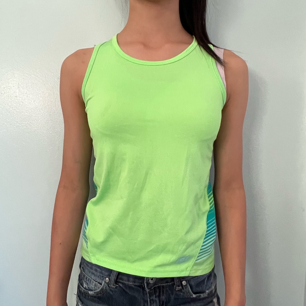 neon athletic tank top